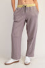French Terry Color Contrast Rib Pant