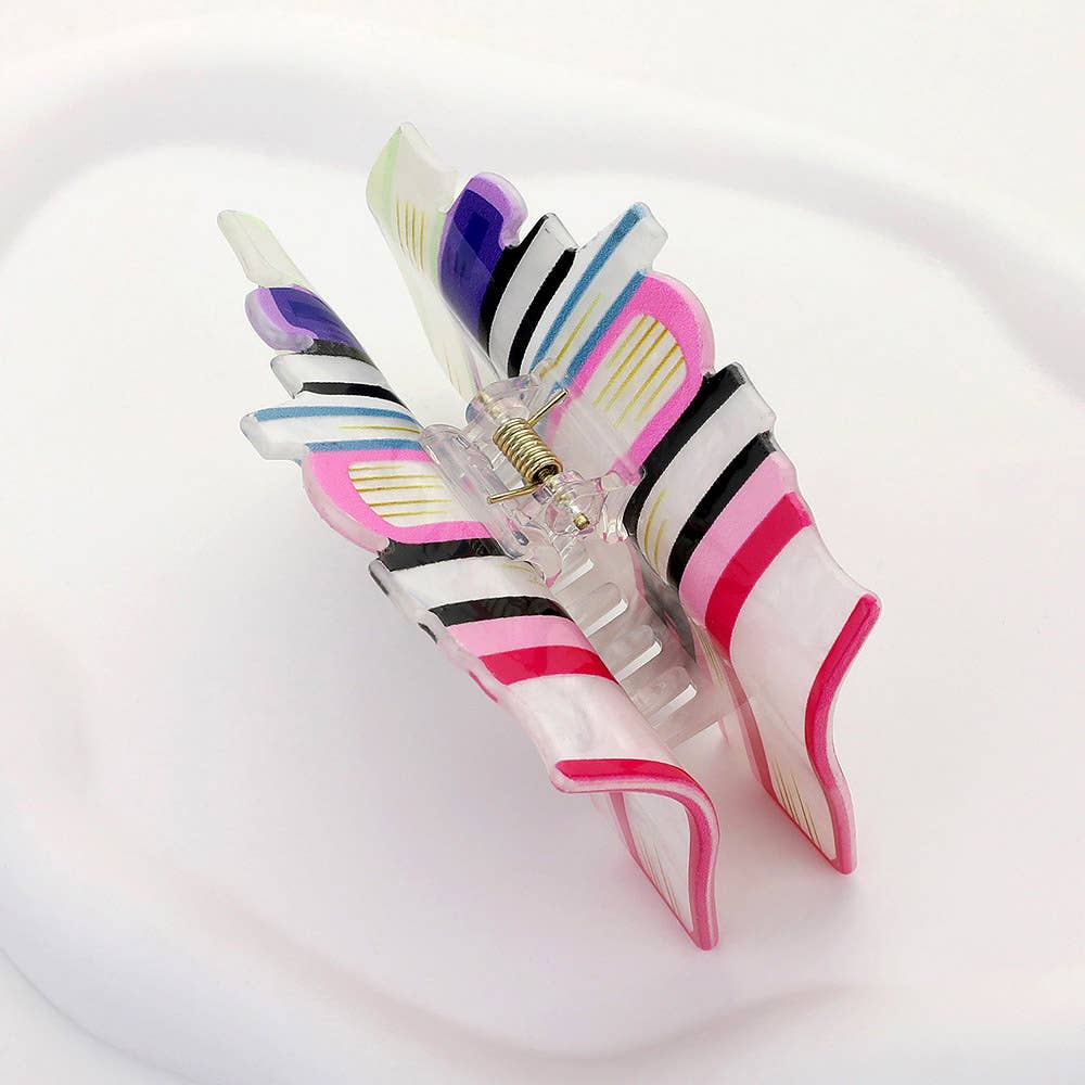 Stacked Books Hair Claw Clip