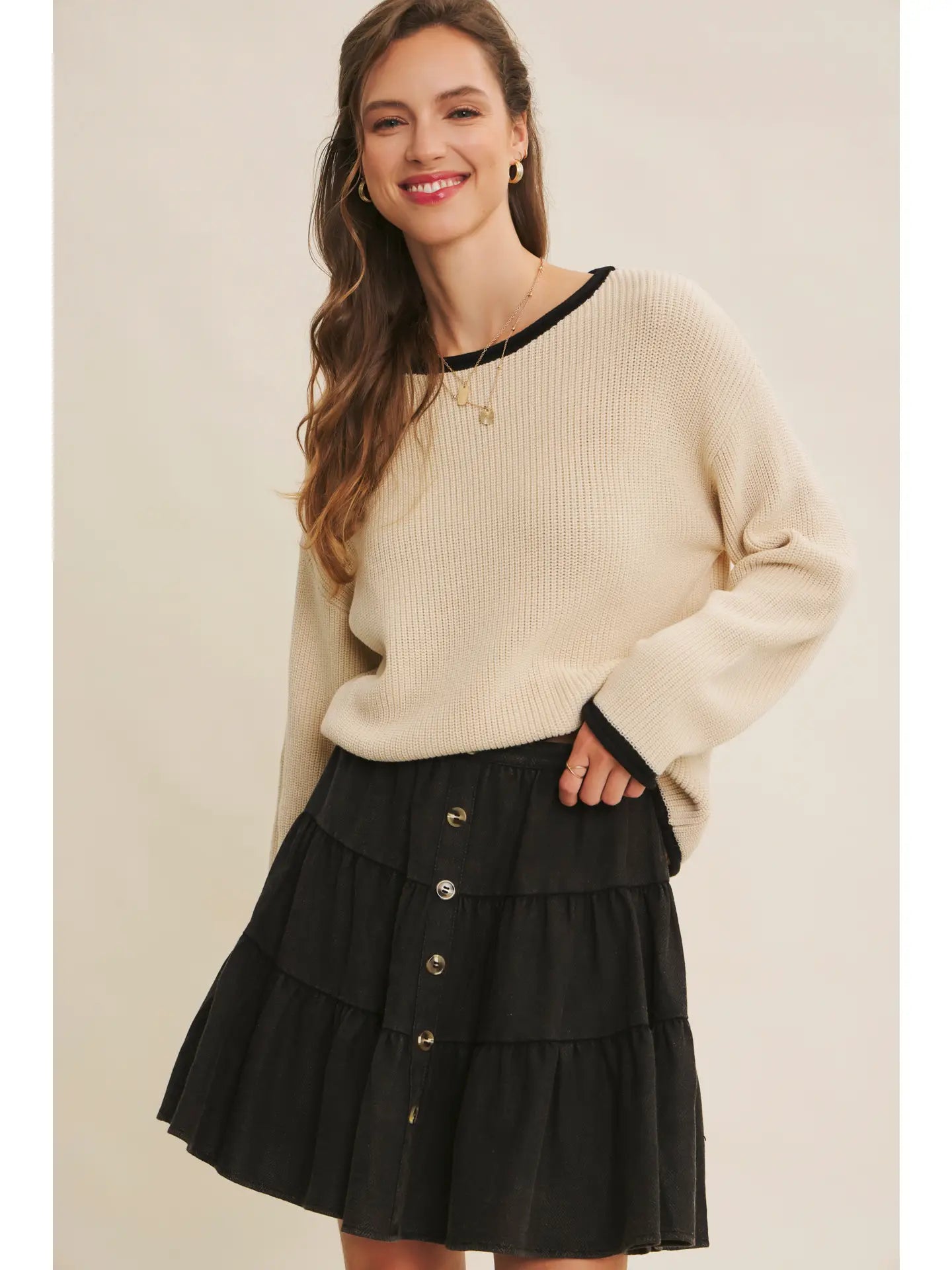 Relaxed Fit Pullover Sweater