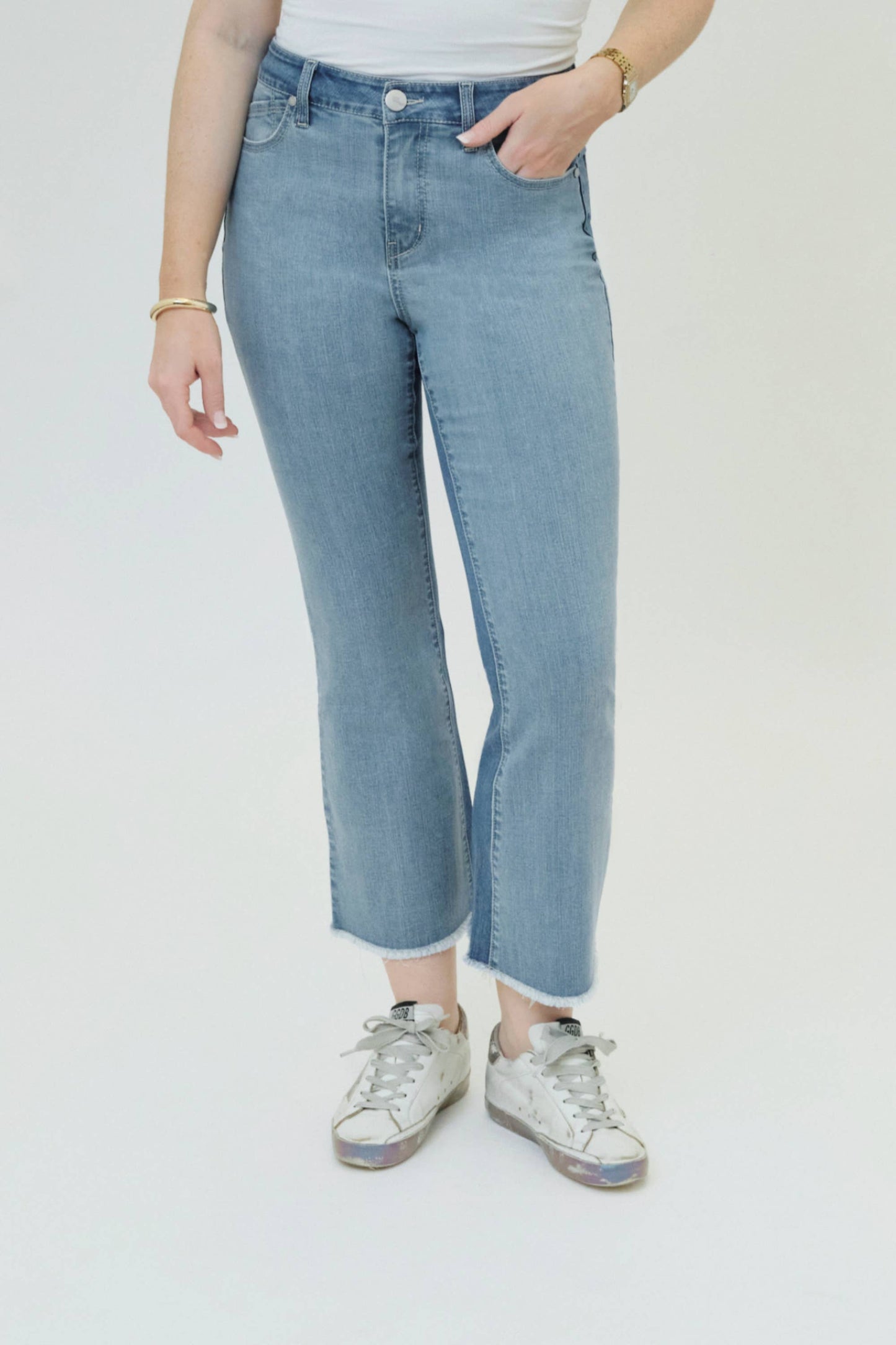 27" Two-Tone Mini-Boot Jean in Virginia