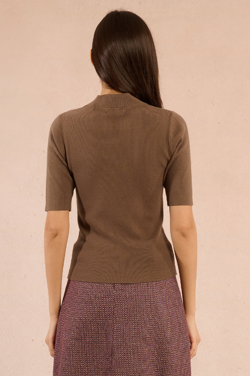 MB Mock Neck Quarter Sleeve Sweater