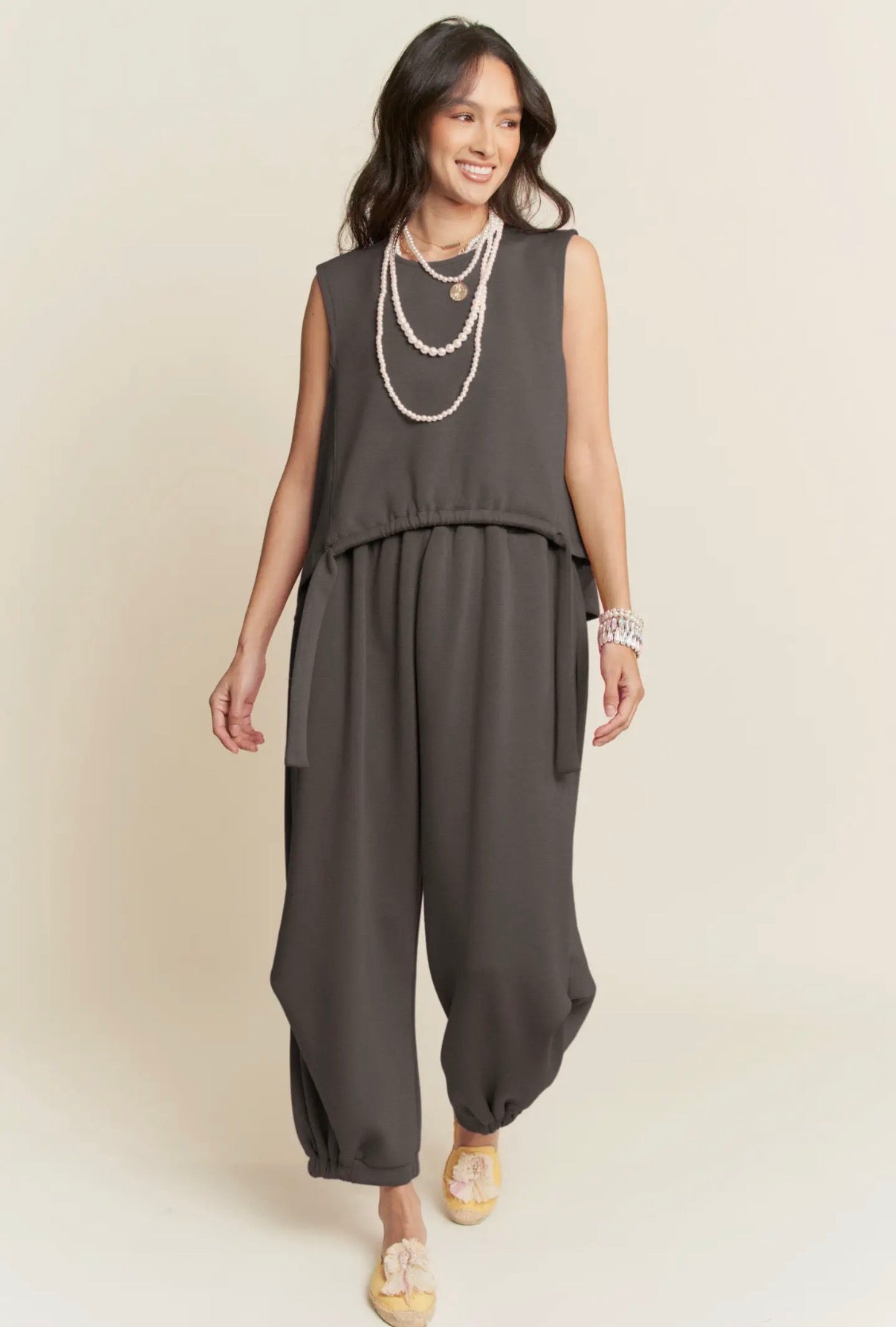 Charcoal Barrel Scuba Sweat Pants (S to 3X)