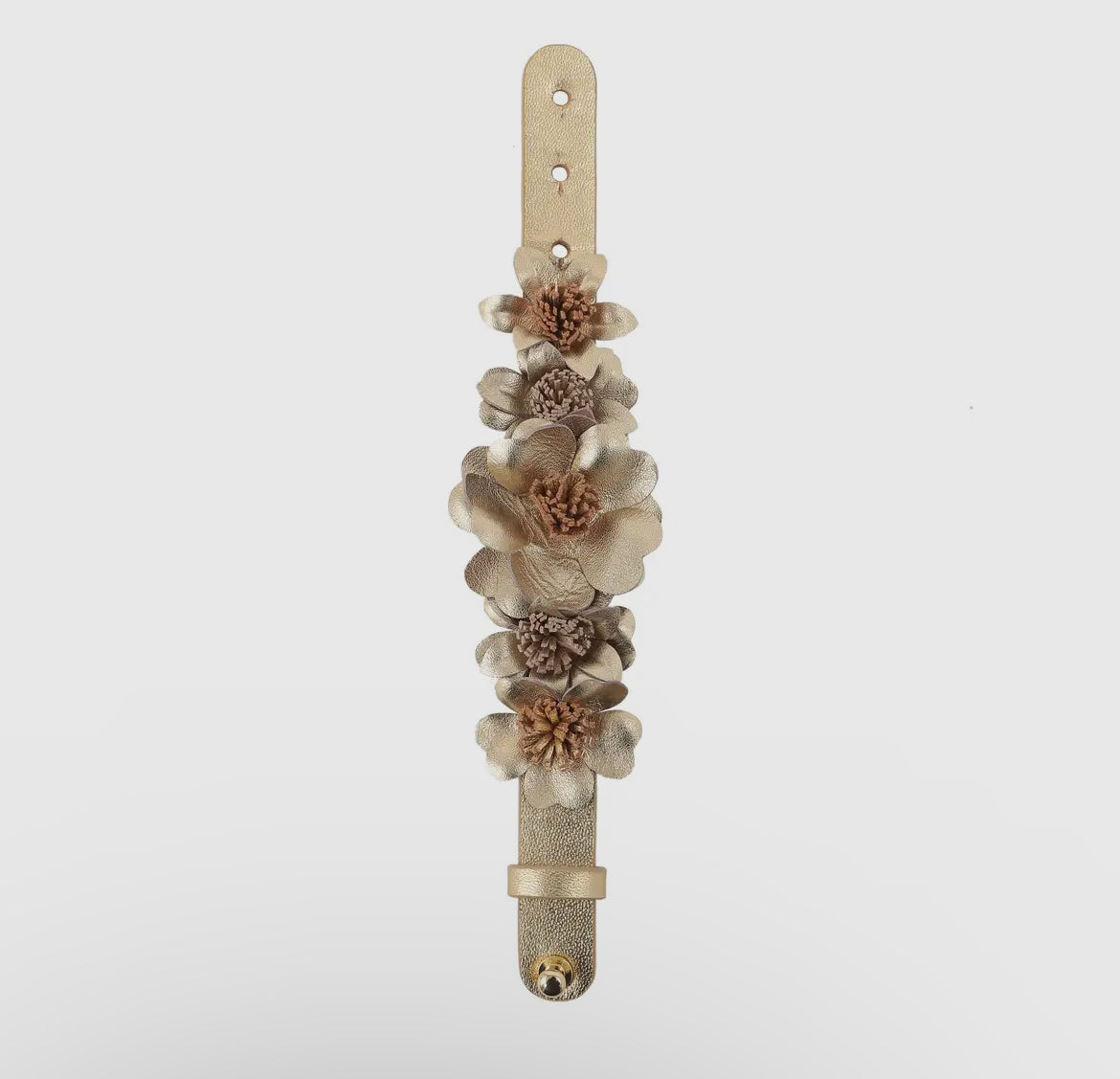 Leather Floral Bracelet