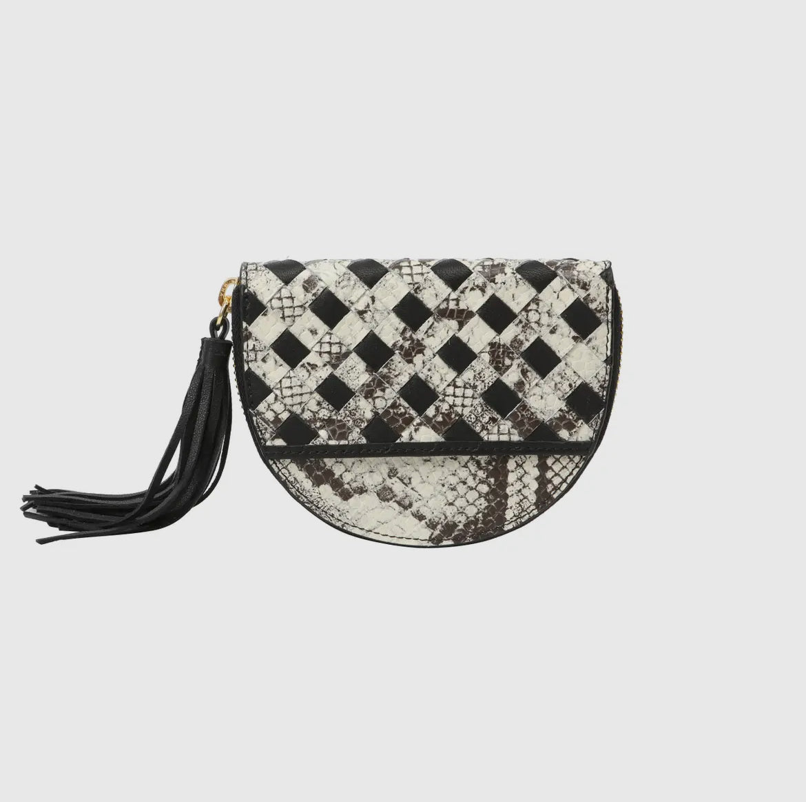 Braided Half Moon Wallet