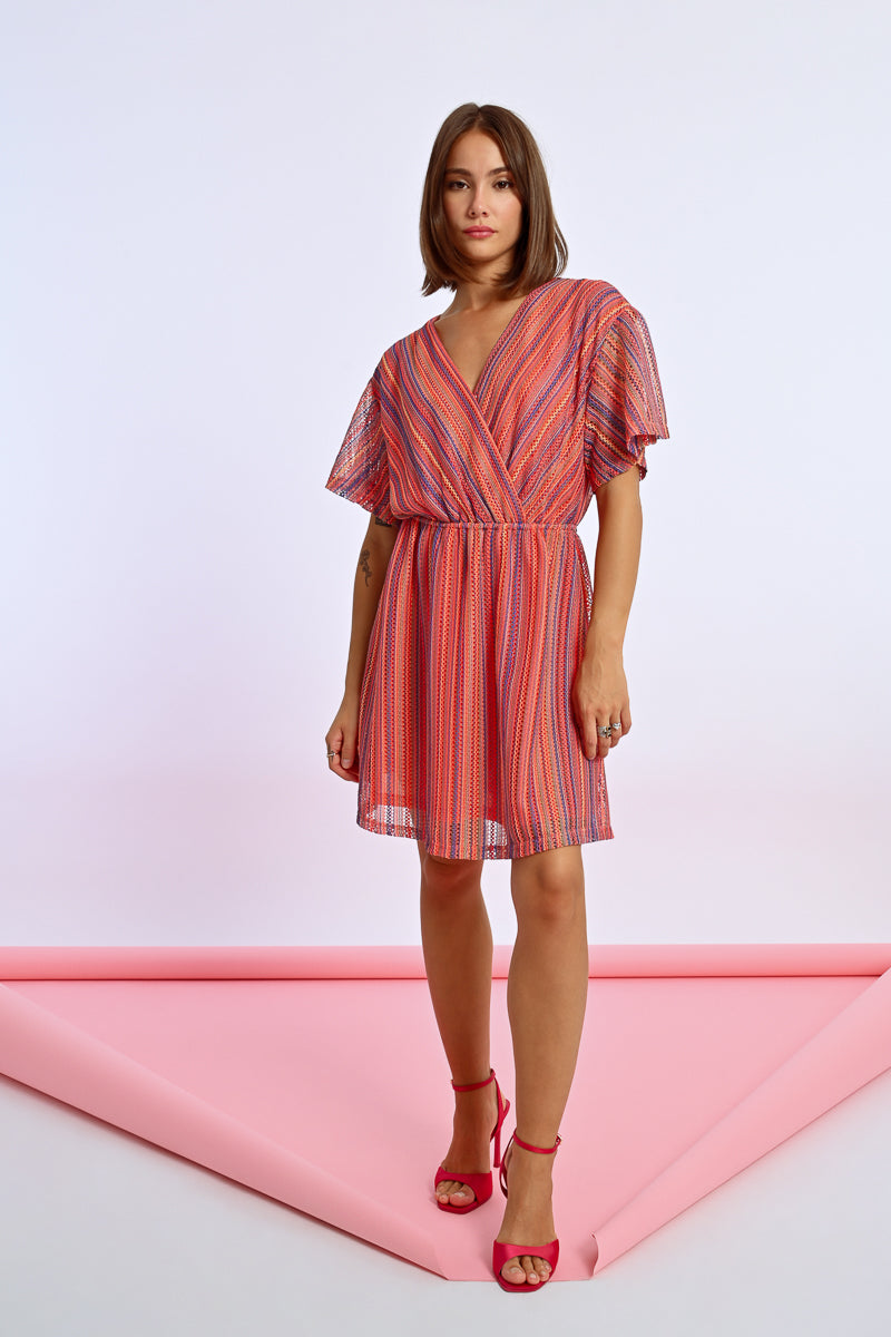 MB Red Crochet Dress
