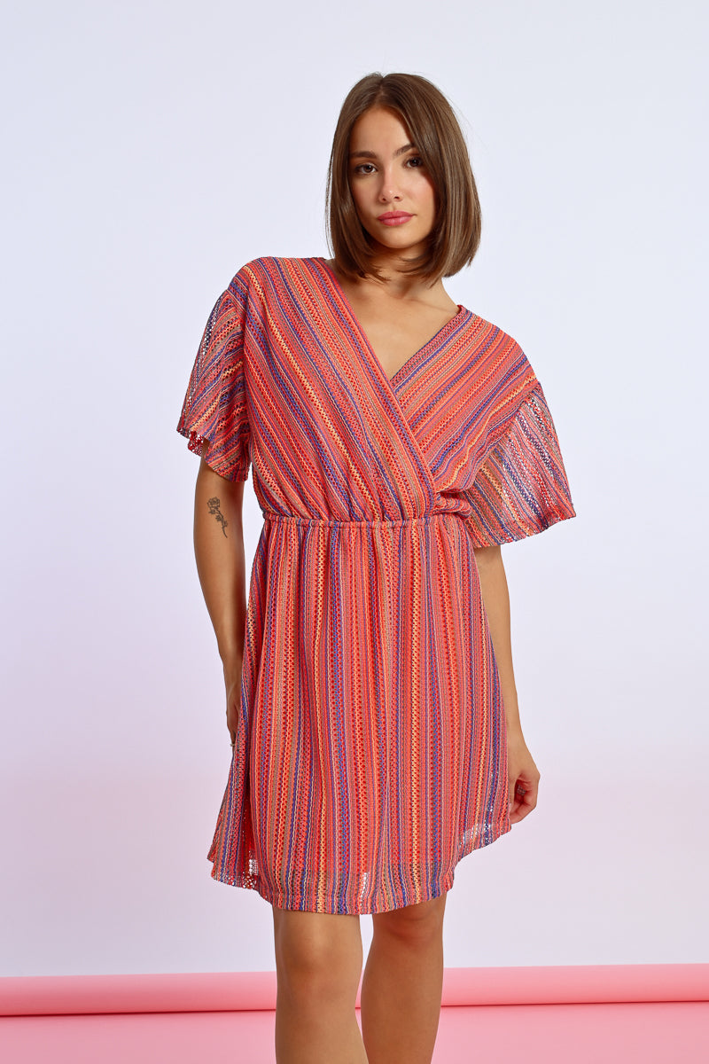 MB Red Crochet Dress