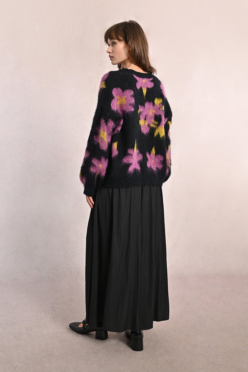 MB Floral Fuzzy Sweater