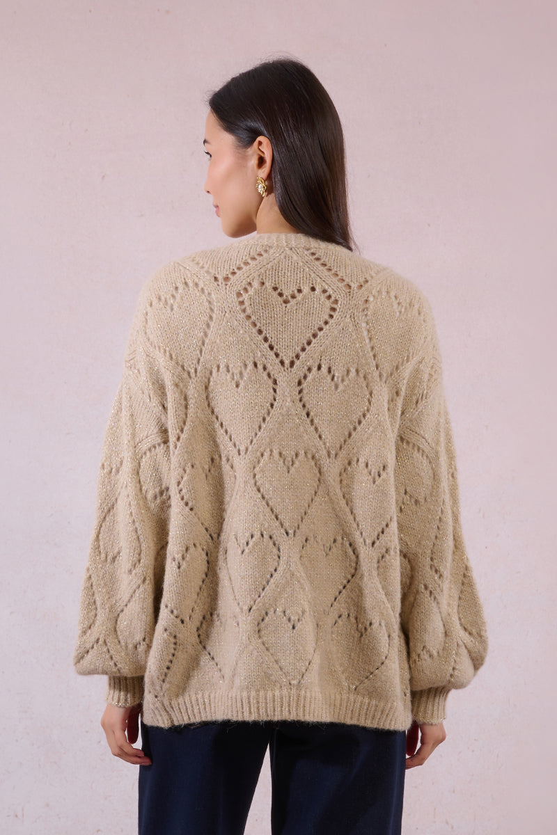 MB Heart Detail Cardigan
