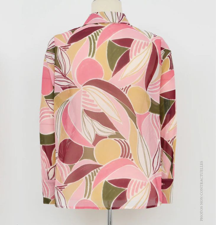 MB Blush Long Sleeved Sheer Top