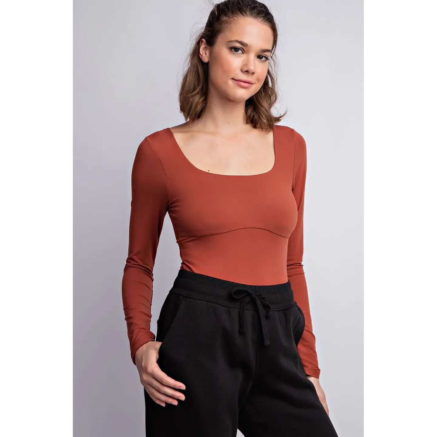 Butter Fabric Long Sleeve Bodysuit
