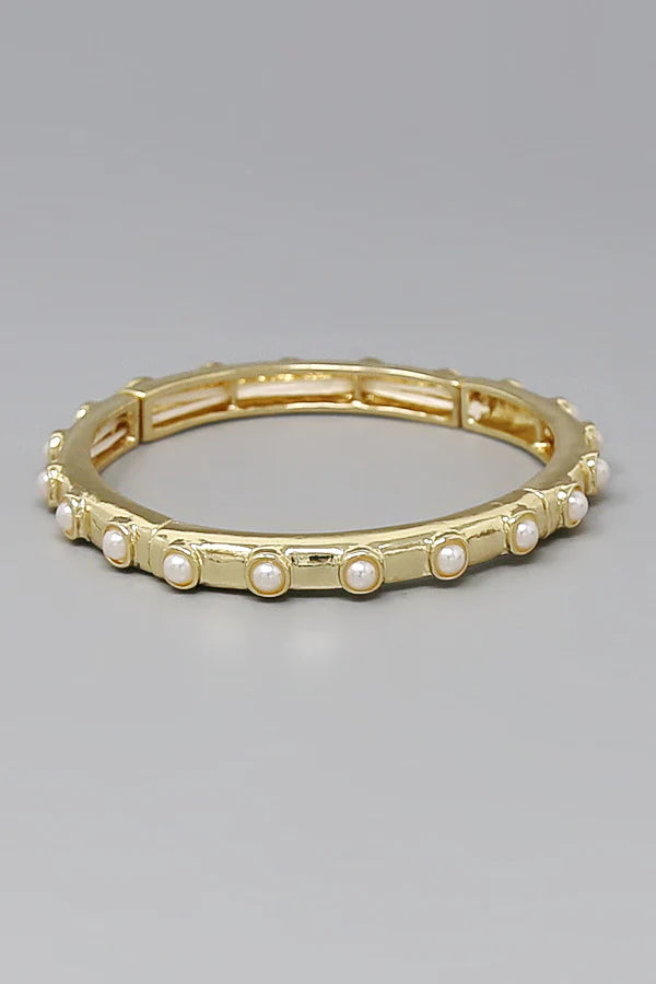 Pearl Embellished Stretch Bracelet