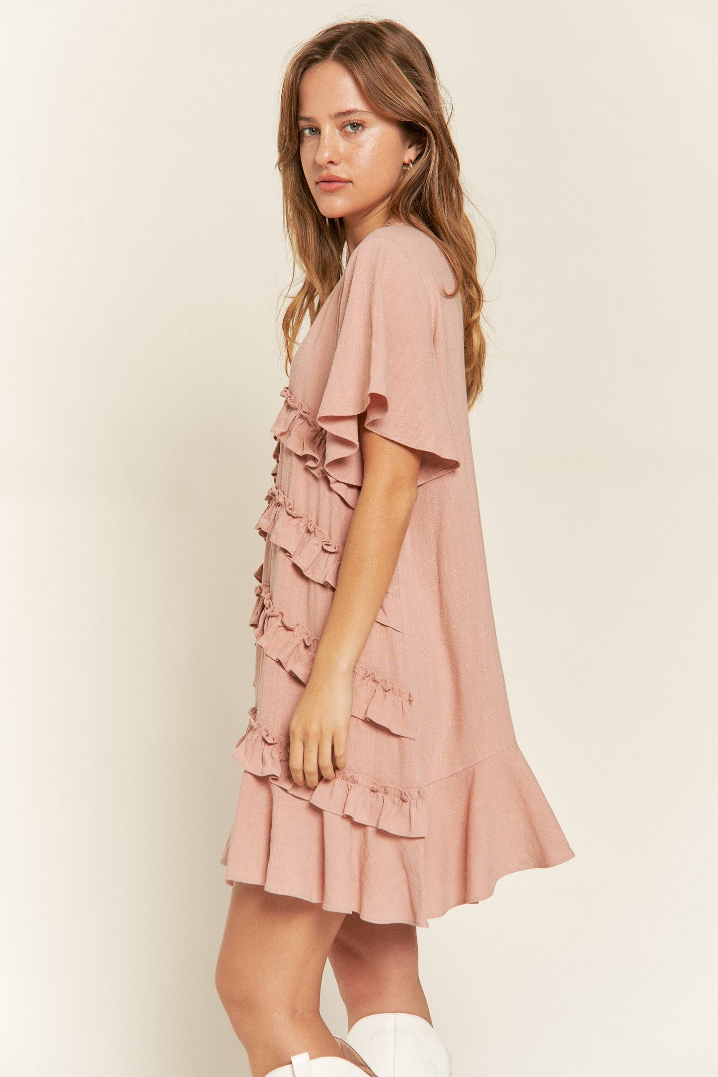 Short Sleeve Mini Dress (S to 3X)
