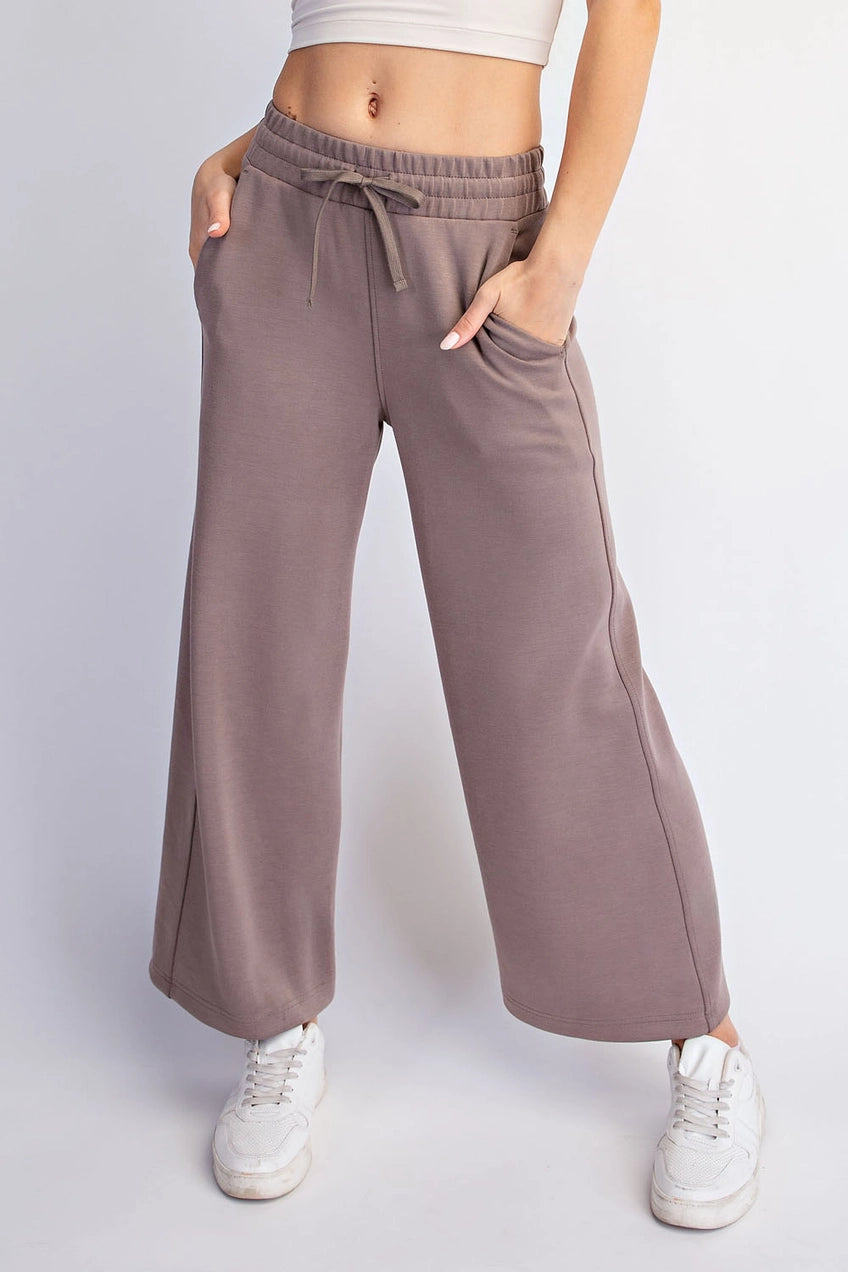 Modal Poly Cropped Wide Pant (S to 3X)