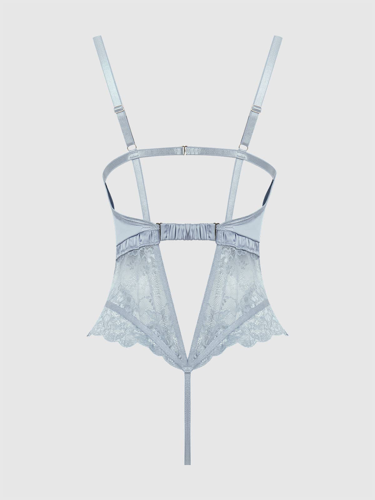 SIENNA SATIN & LACE WIRELESS TEDDY