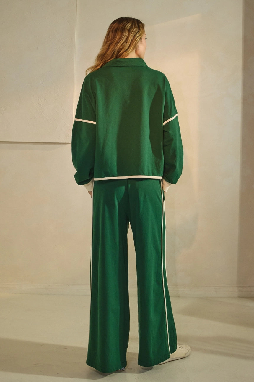 Mock Neck Half Zip Pullover