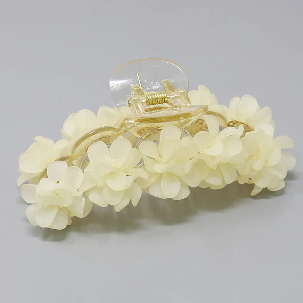 Acrylic Flower Embellished Hair Claw