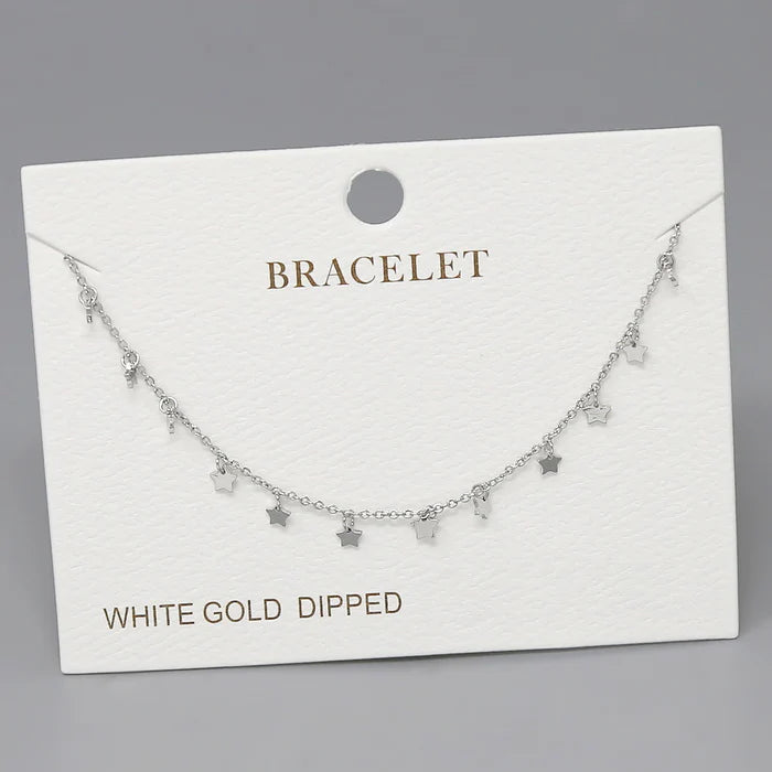 Star Mini Charm Station Gold Dipped Bracelet