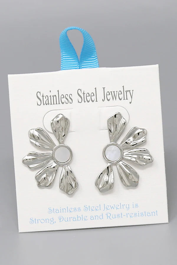 Flower Stainless Steel Earrings