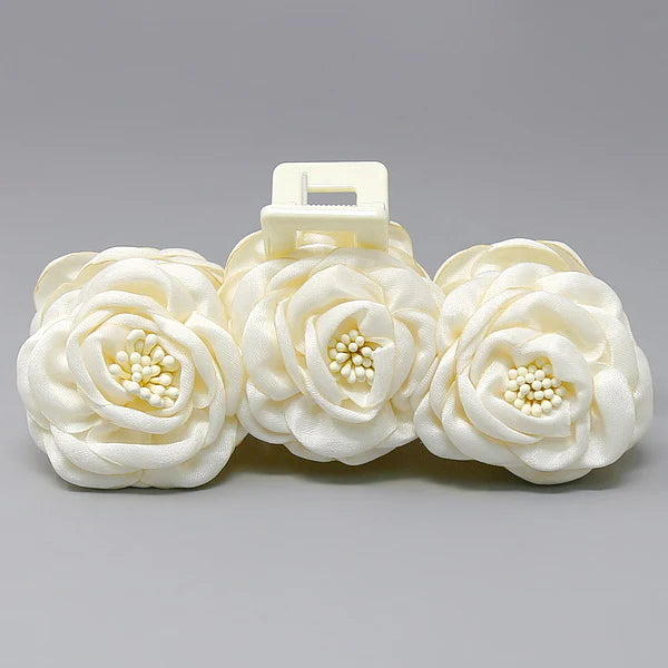 Fabric Flower Hair Claw
