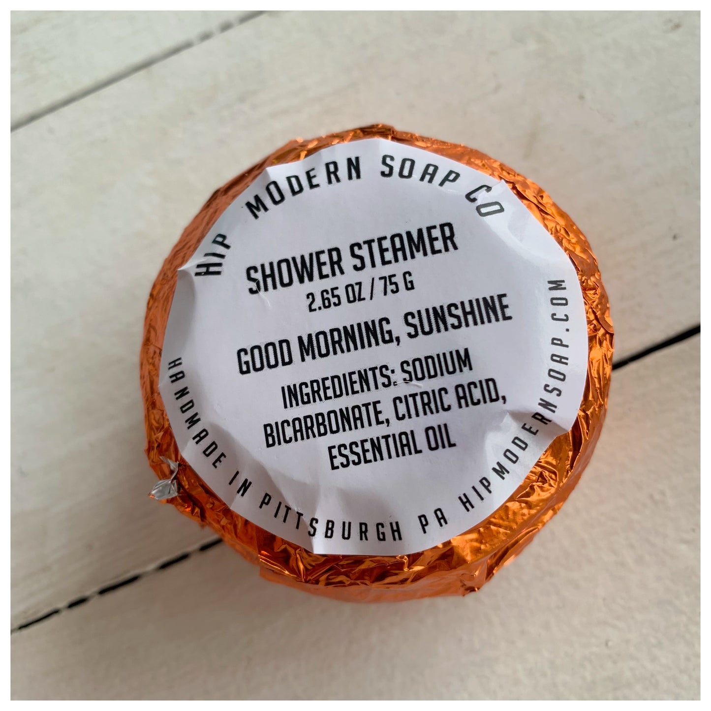 Orange bath bomb