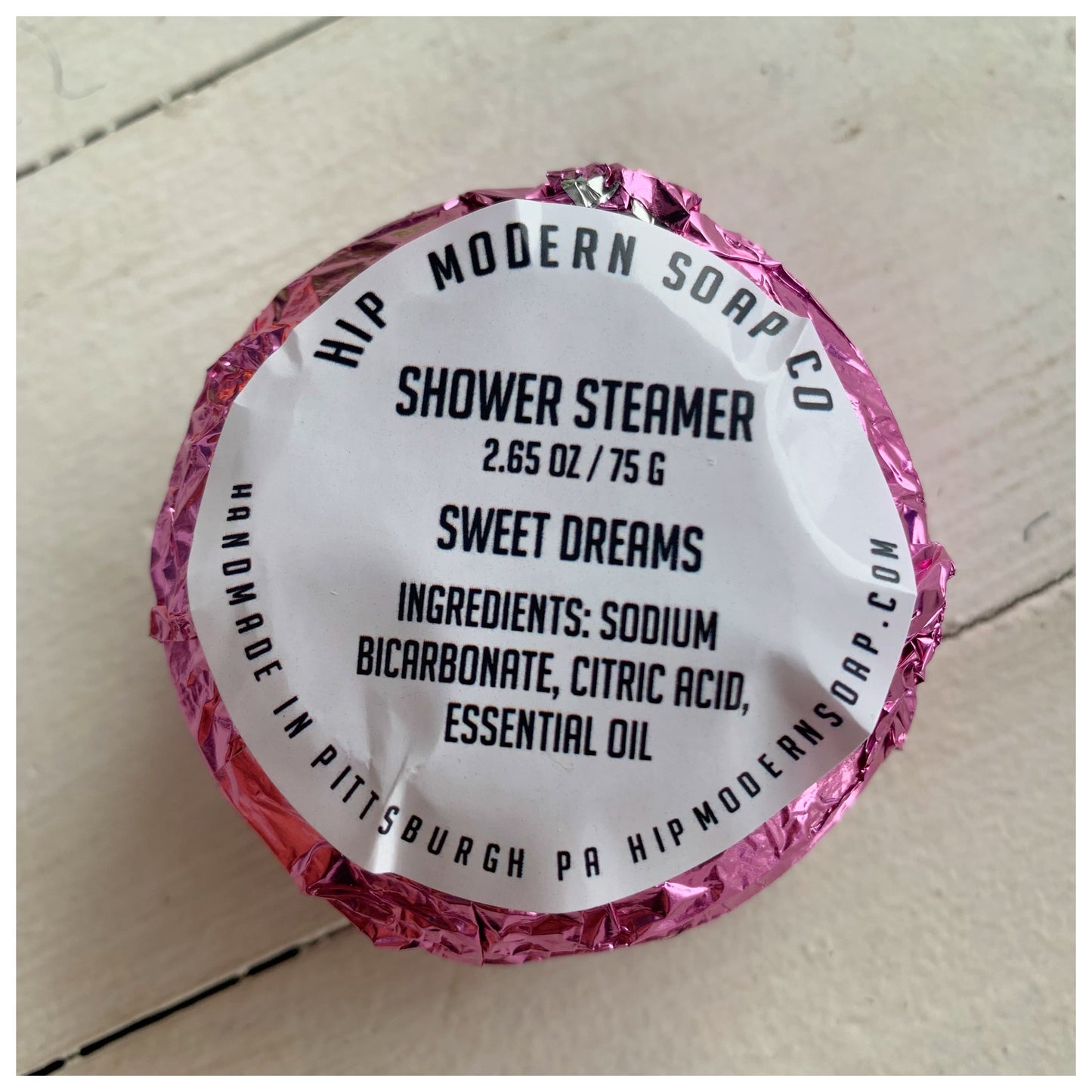 Pink bath bomb