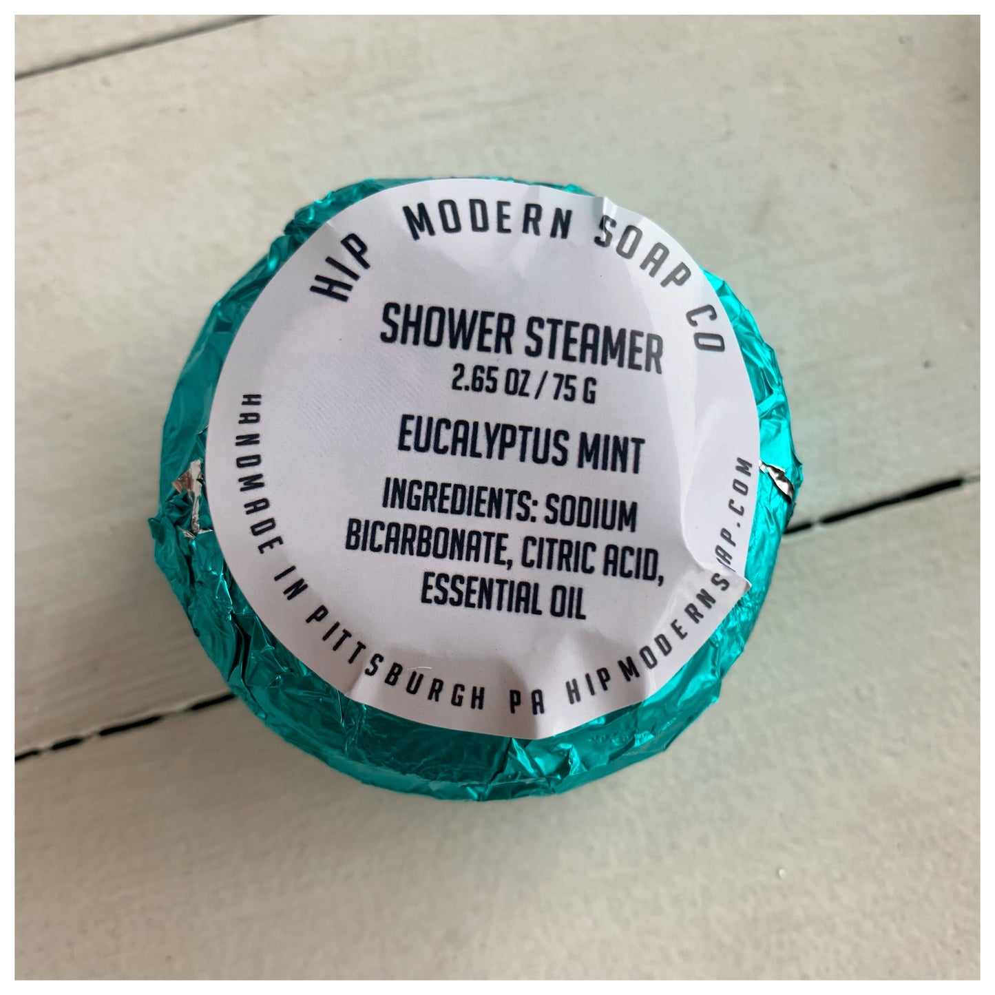 Blue eucalyptus mint bath bomb
