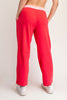 French Terry Color Contrast Rib Pant