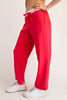 French Terry Color Contrast Rib Pant