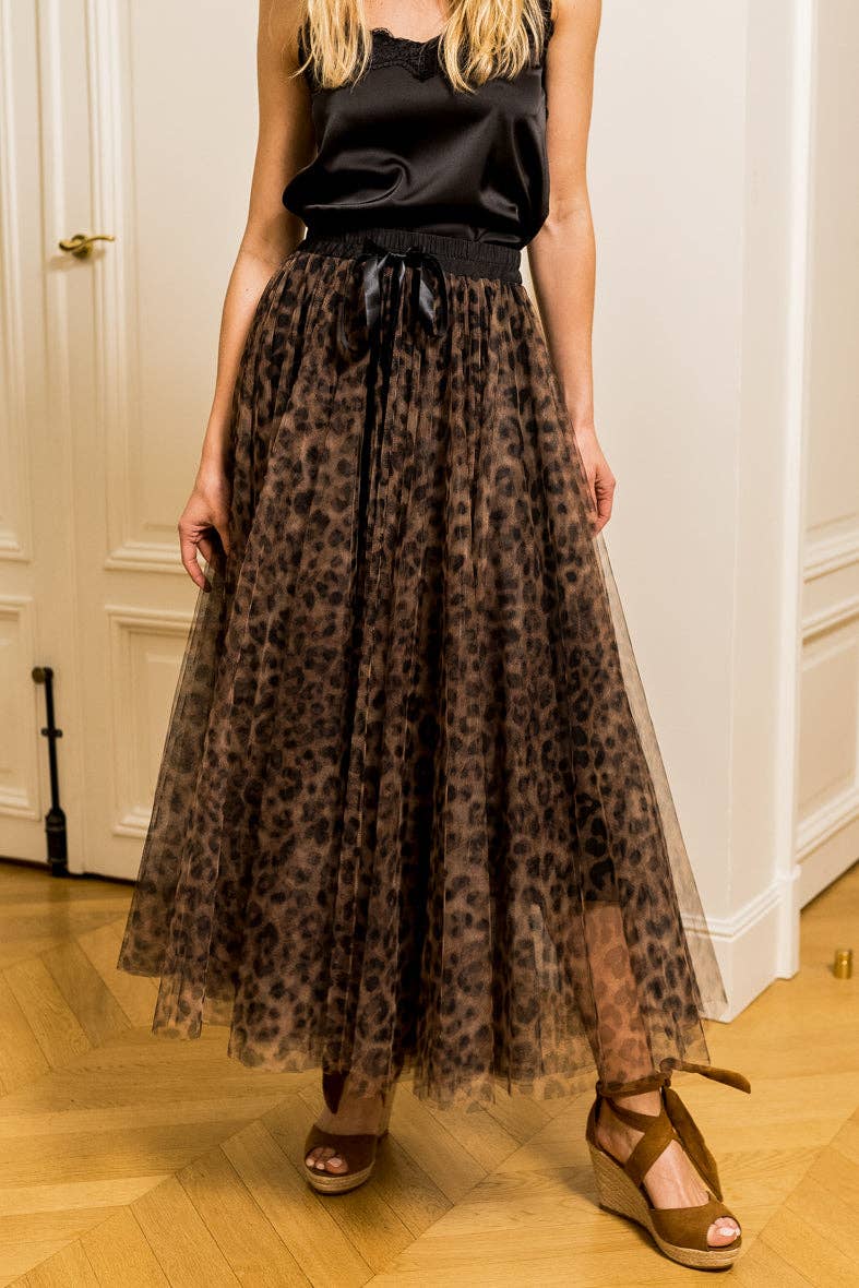 Leopard Tulle Skirt