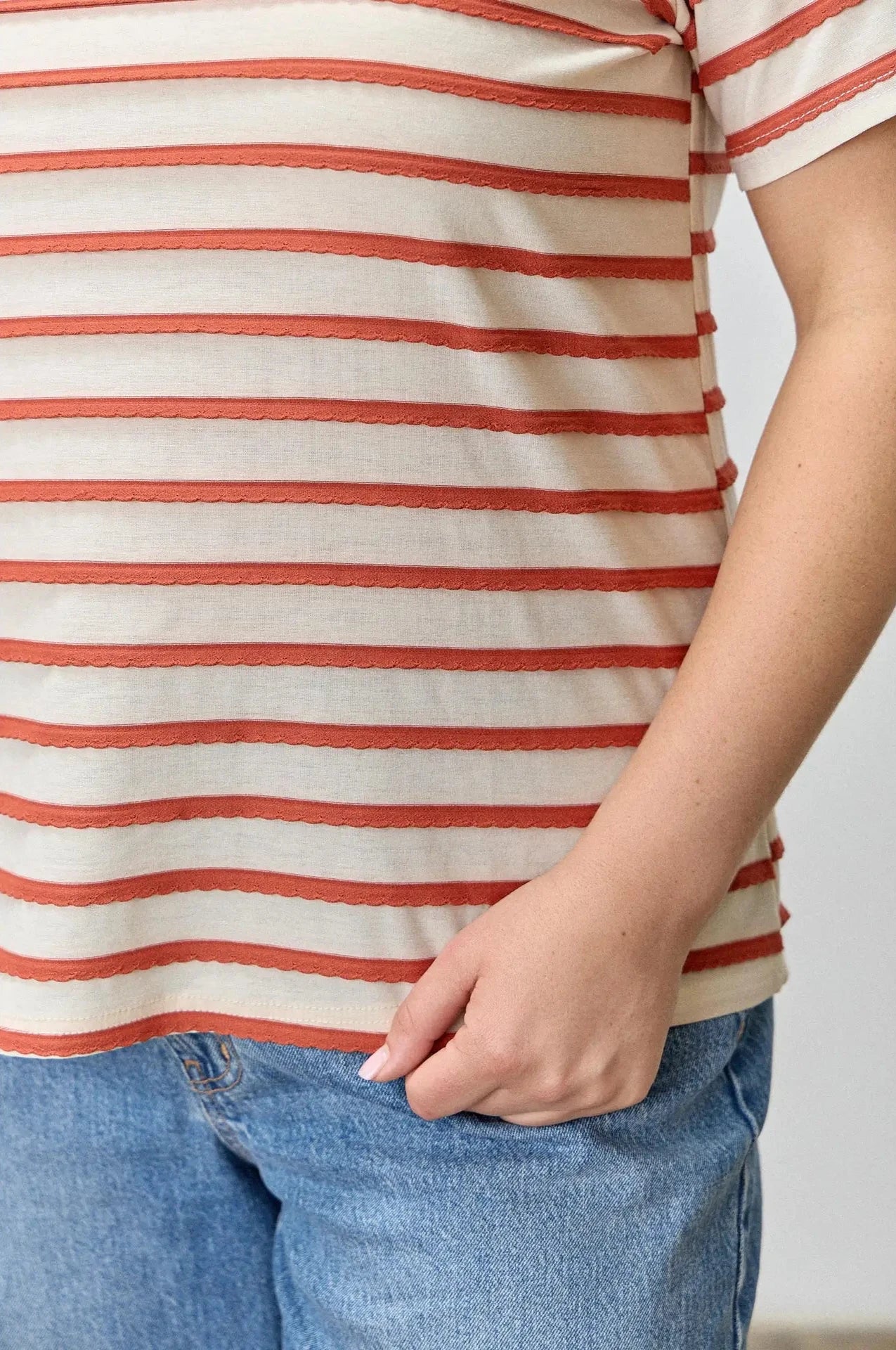 Two Tone Striped Top