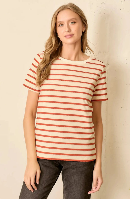 Two Tone Striped Top