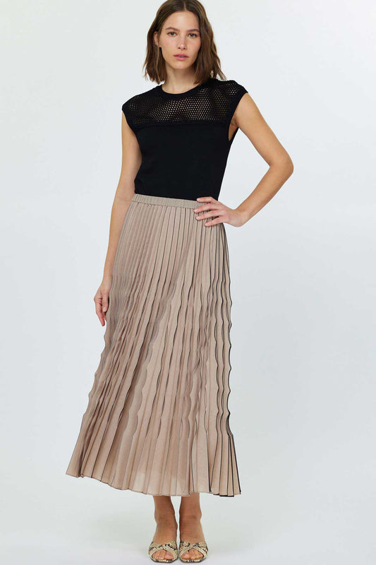 Pleated Midi Skirt