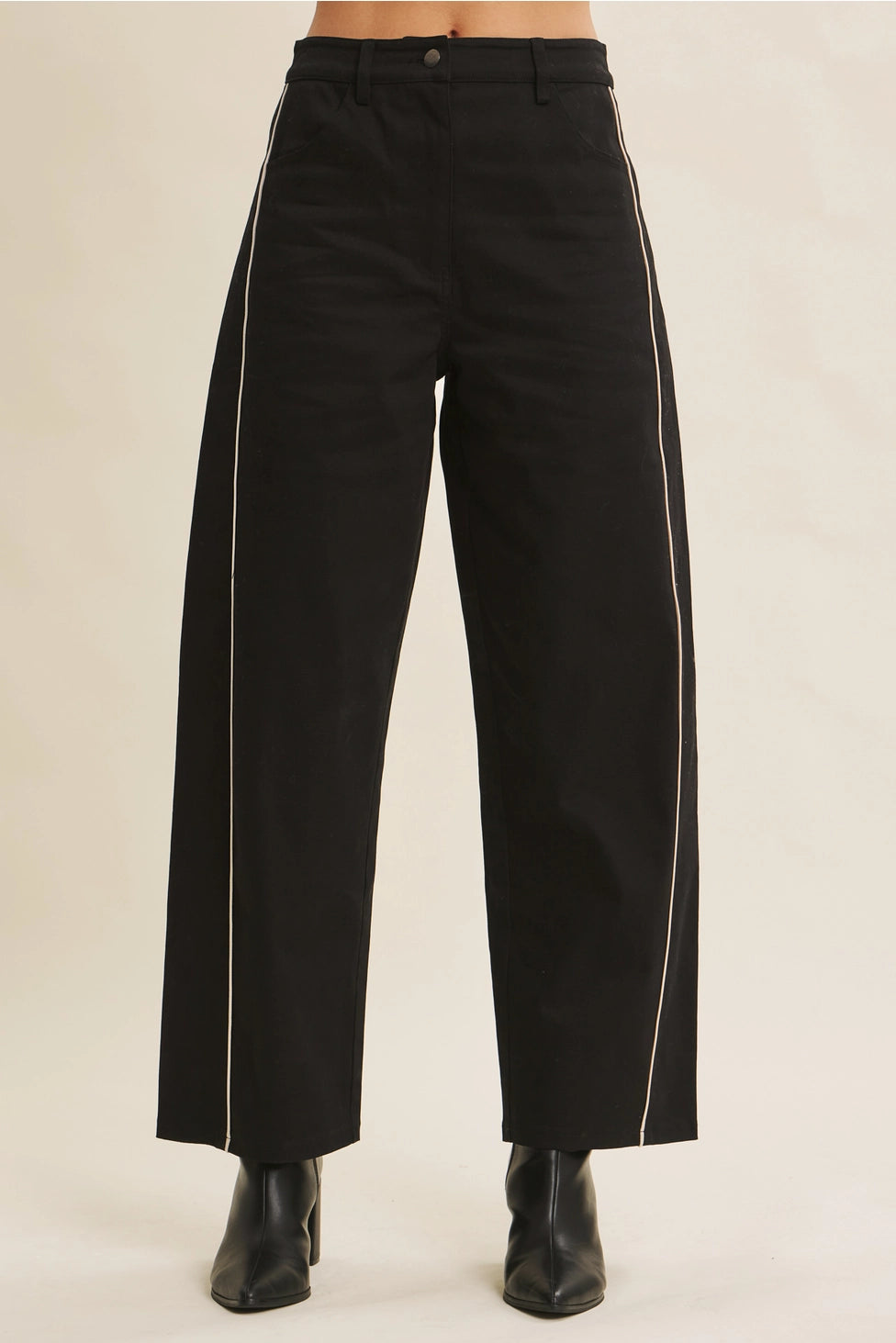 Twill Barrel Leg Pants