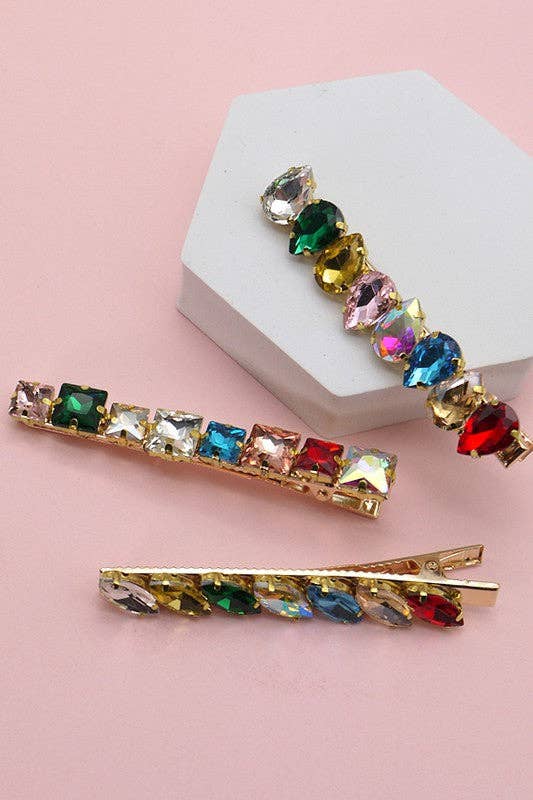ACRYLIC BEAD HAIR CLIPS