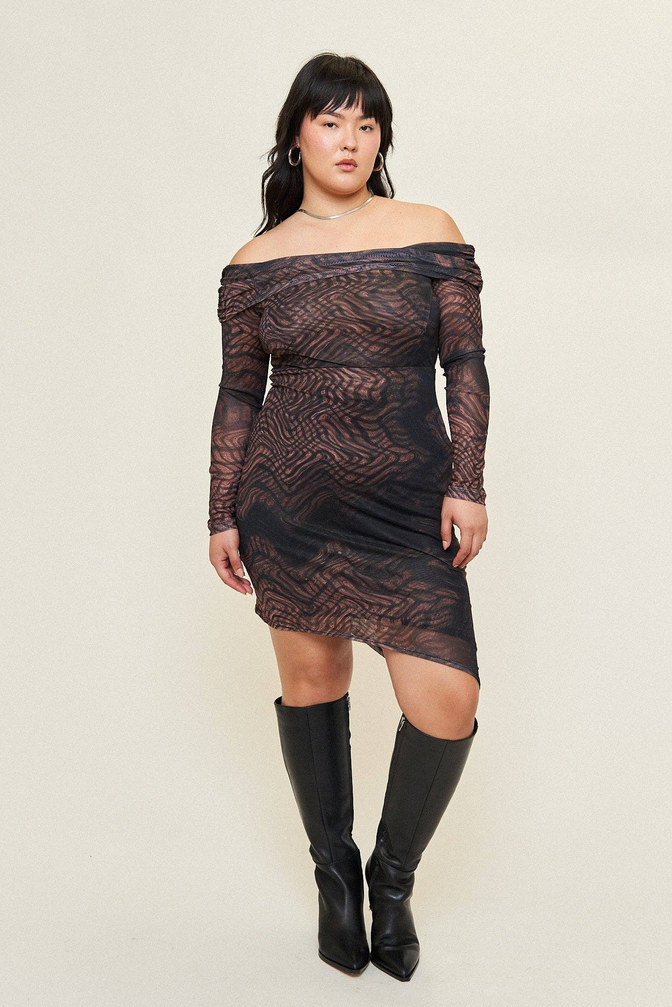 Ava Asymmetrical Mini Dress (S to 5X)