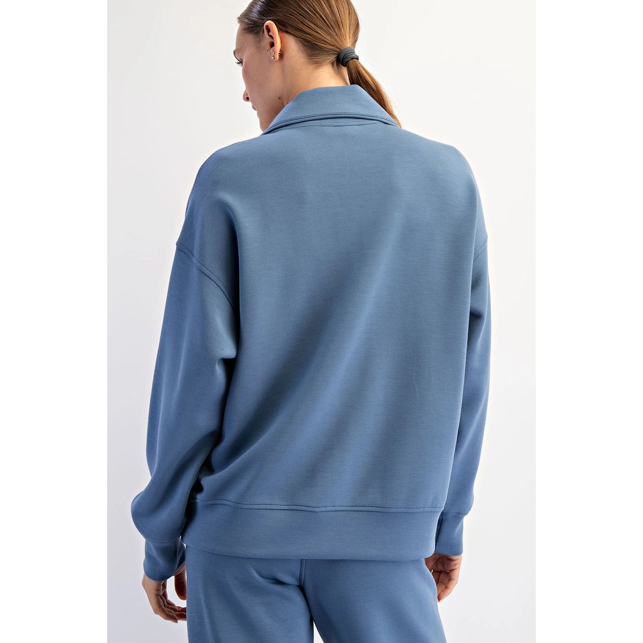 Quarter Zip Mock Neck Pullover