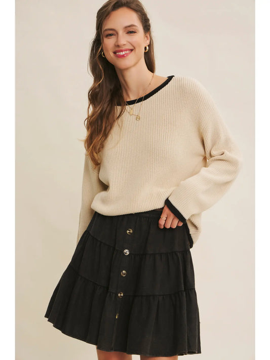 Relaxed Fit Pullover Sweater