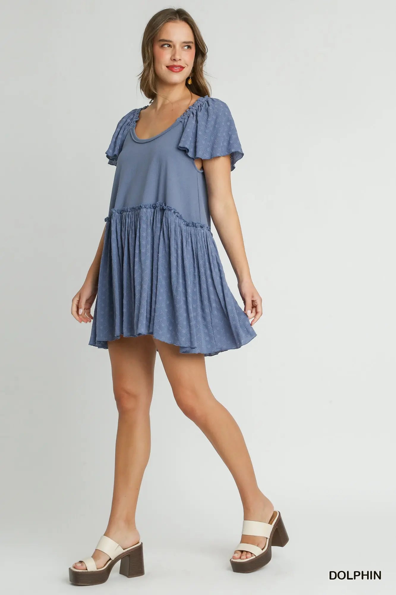 Short Sleeve Babydoll Dress