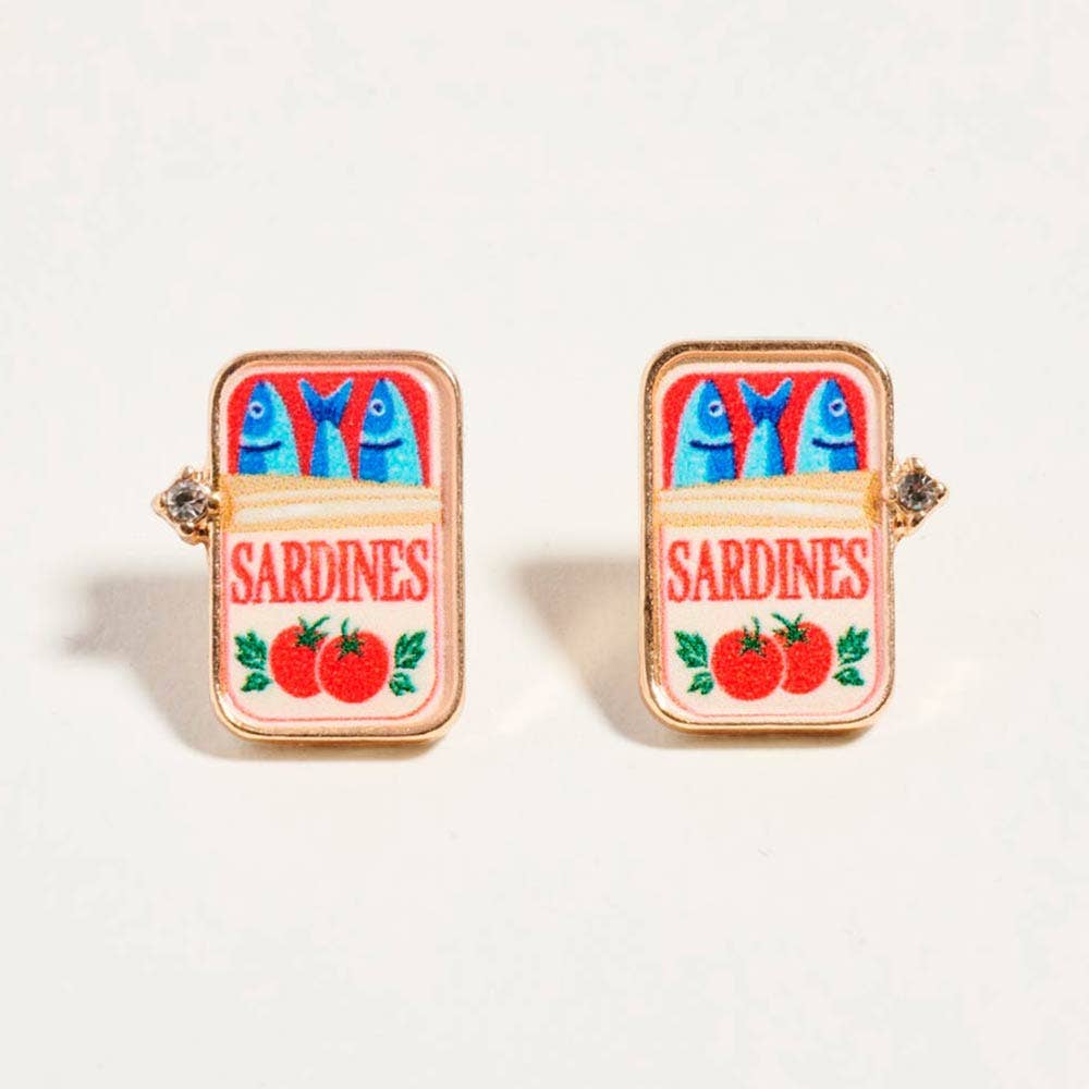 Sardine Can Stud Earrings