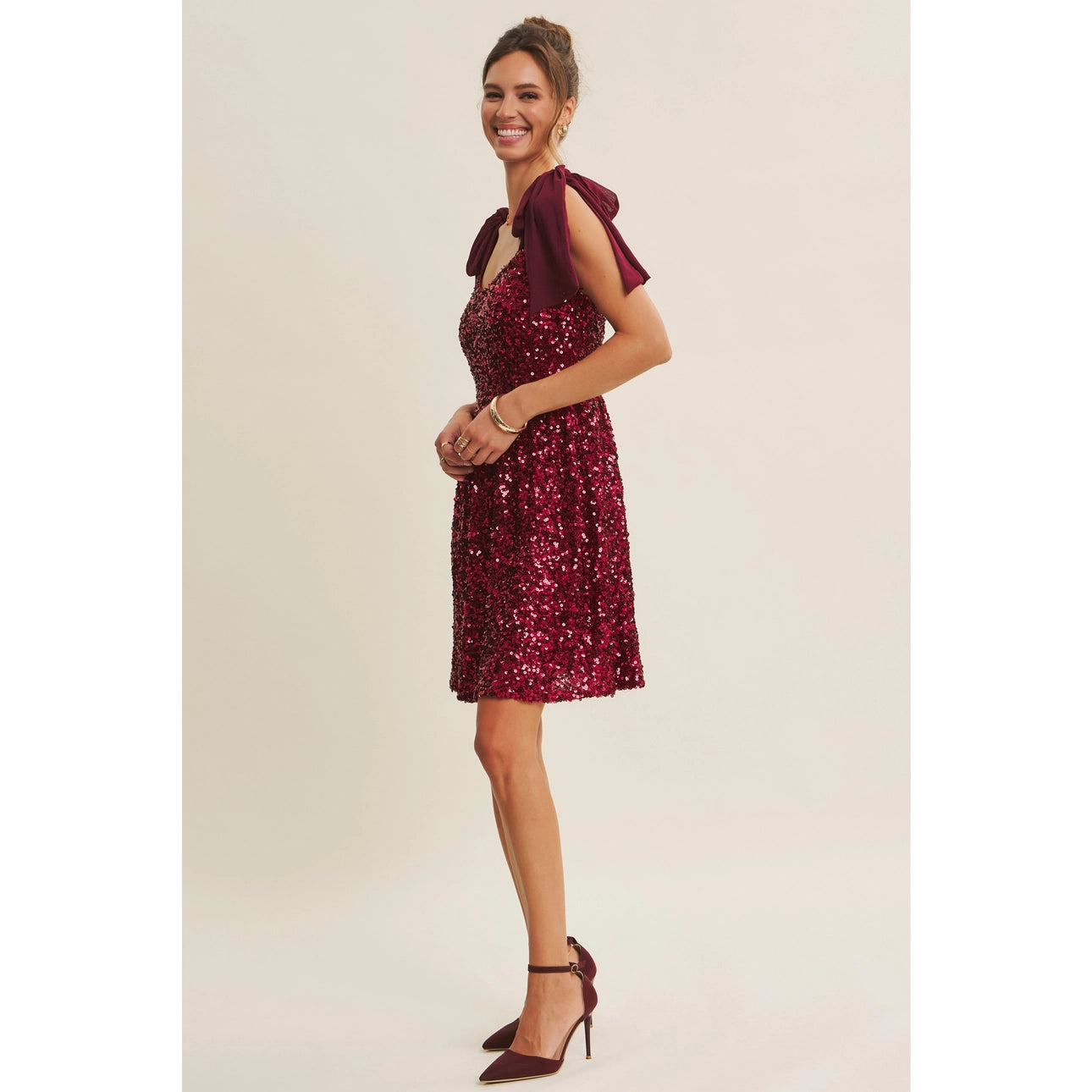 Cranberry Sequin Dress