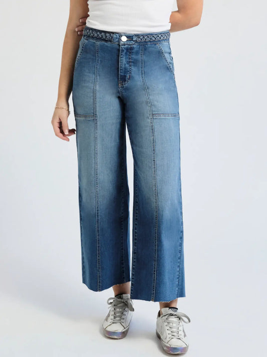 27" High Rise Wide Leg w/Braid Waistband