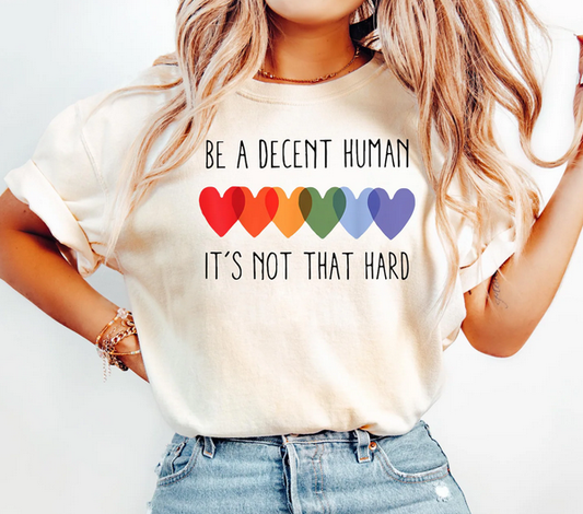 Be A Decent Human It's Not That Hard Shirt