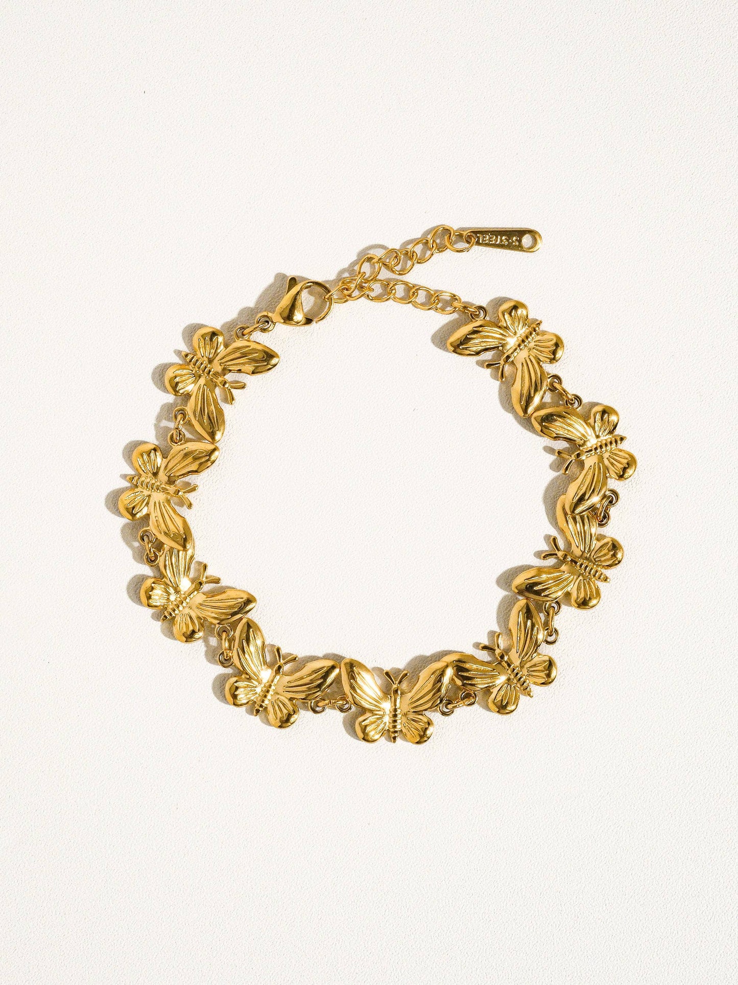 Valeria 18K Gold Non-Tarnish Butterfly Chain Bracelet