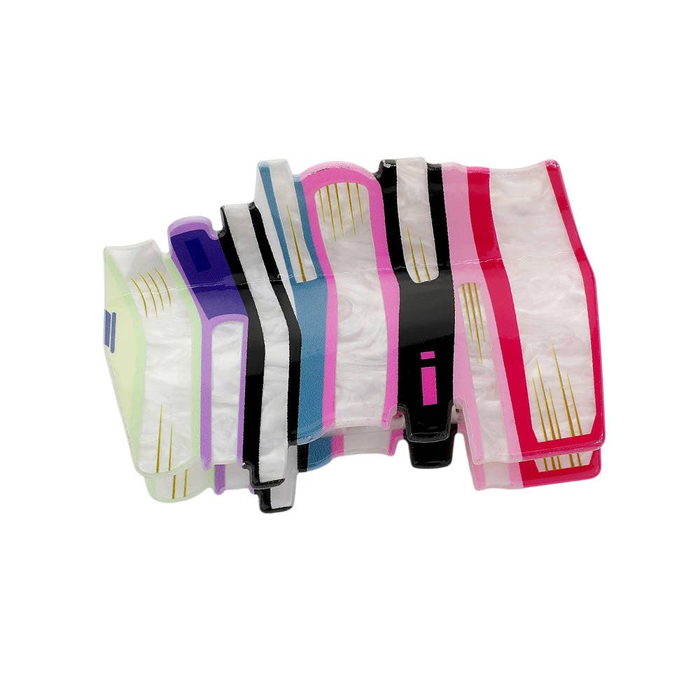 Stacked Books Hair Claw Clip