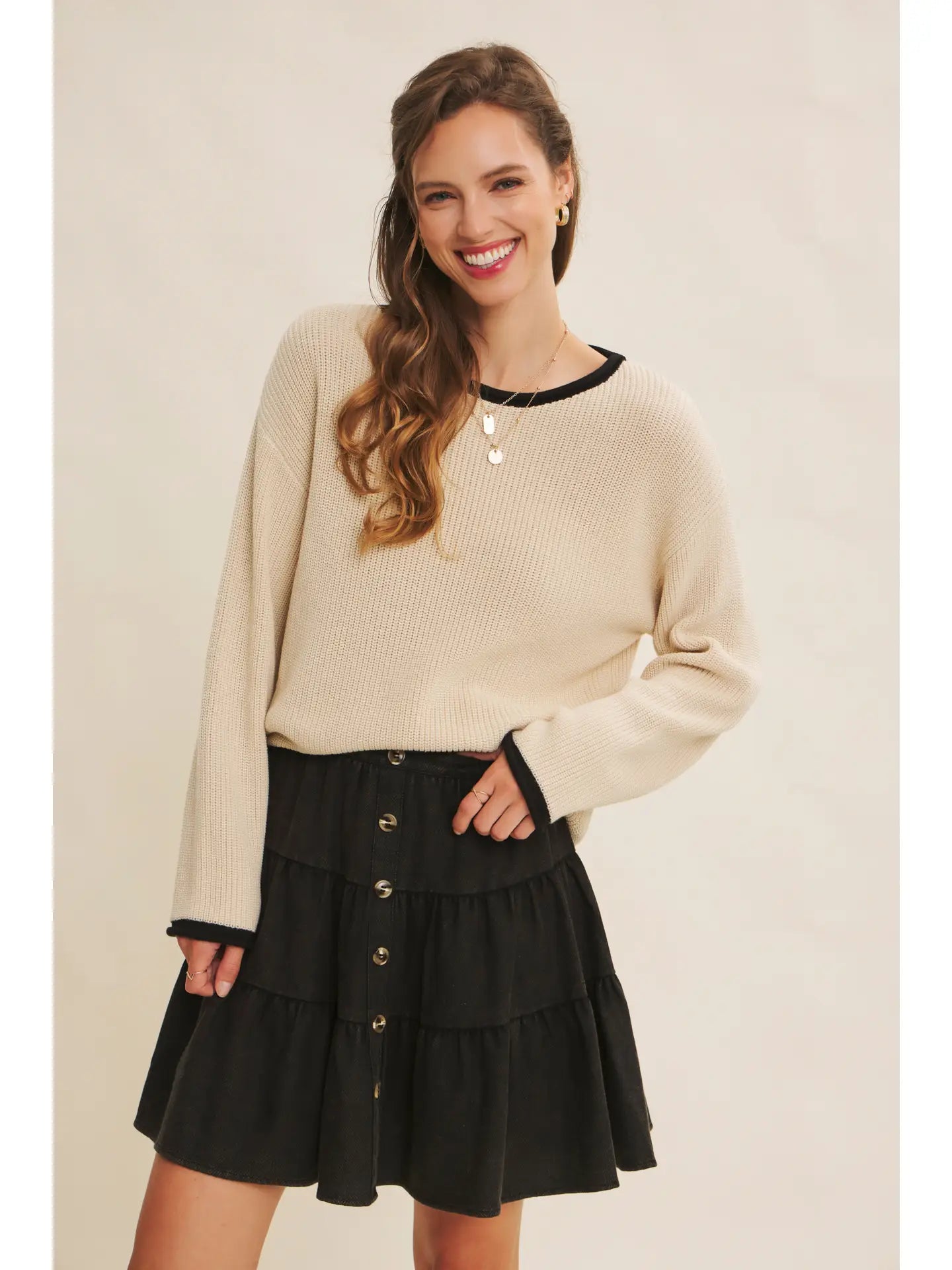 Relaxed Fit Pullover Sweater