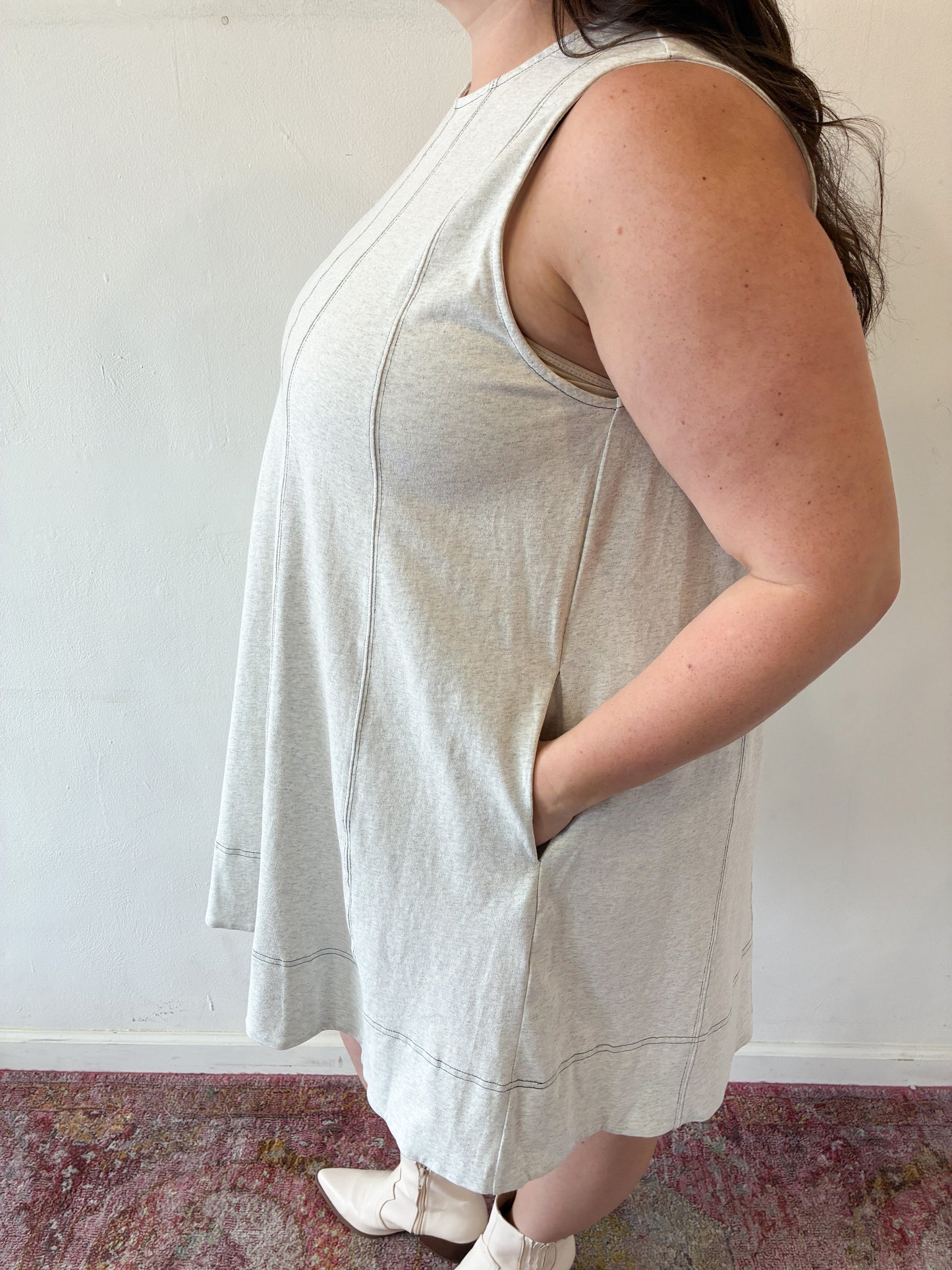 Heather Grey Swing Dress (S to 3X)