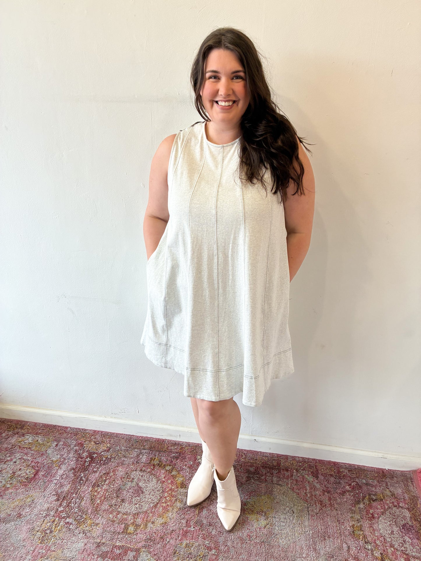 Heather Grey Swing Dress (S to 3X)