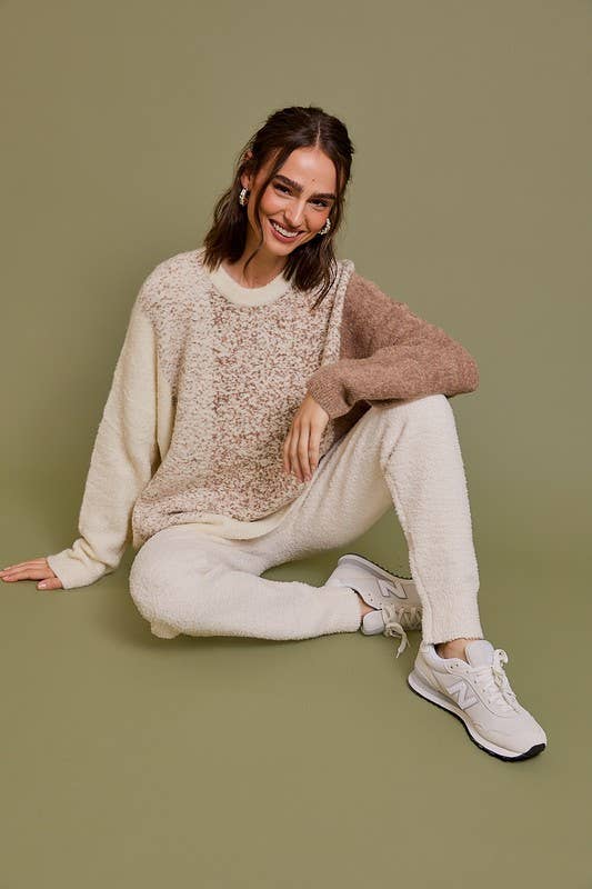 Long Sleeve Textured Sweater Top