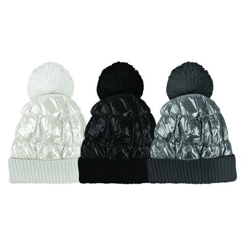 Ladies Quilted Puffer Hat - 75054