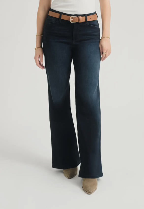 1822 Better Butter Wide Leg Dark Wash Jean